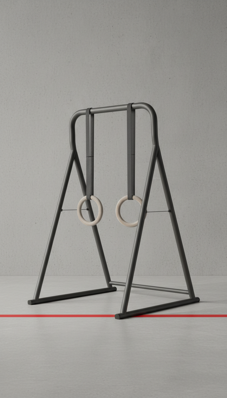 Matte Gymnastic Rings Quick-Release Straps