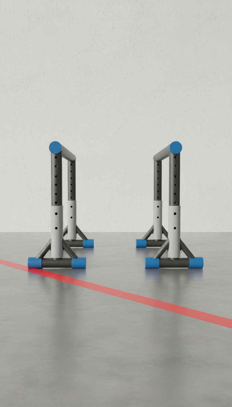 Alloy Parallettes Low-Profile Anti-Slip Base
